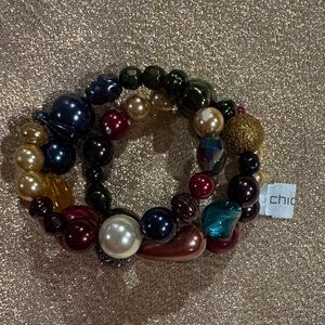 Chico's Vibrant Multicolor Beaded Bracelet